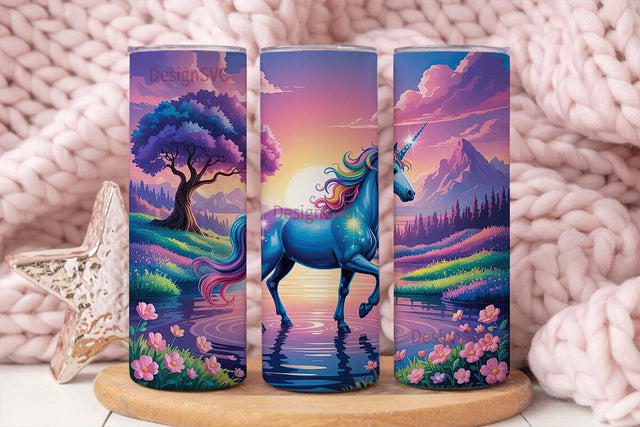 Magical Unicorn 20oz Tumbler Wrap Sublimation DesignSVG 