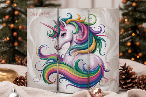 Magical Unicorn 20oz Tumbler Wrap Sublimation DesignSVG 