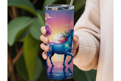 Magical Unicorn 20oz Tumbler Wrap Sublimation DesignSVG 
