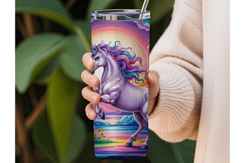 Magical Unicorn 20oz Tumbler Wrap Sublimation DesignSVG 
