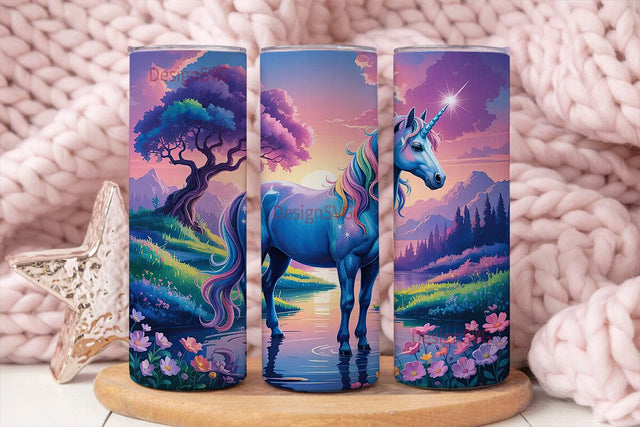 Magical Unicorn 20oz Tumbler Wrap Sublimation DesignSVG 