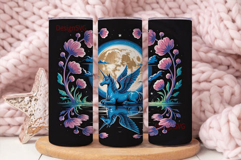 Magical Unicorn 20oz Tumbler Wrap Sublimation DesignSVG 
