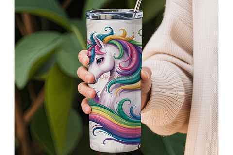 Magical Unicorn 20oz Tumbler Wrap Sublimation DesignSVG 