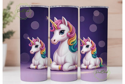 Magical Unicorn 20oz Tumbler Wrap Sublimation PixelChick 