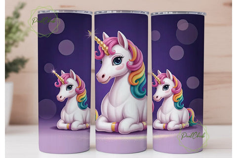 Magical Unicorn 20oz Tumbler Wrap Sublimation PixelChick 