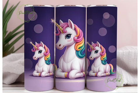 Magical Unicorn 20oz Tumbler Wrap Sublimation PixelChick 