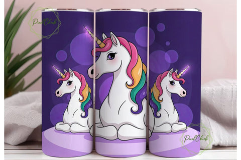 Magical Unicorn 20oz Tumbler Wrap Sublimation PixelChick 