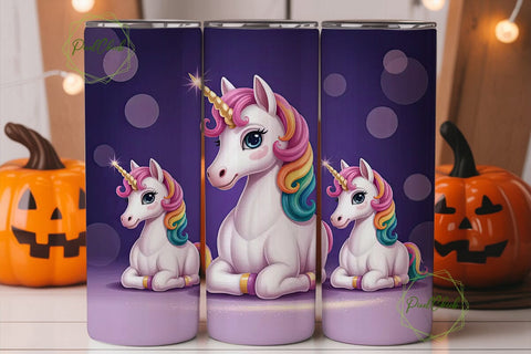 Magical Unicorn 20oz Tumbler Wrap Sublimation PixelChick 