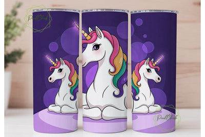 Magical Unicorn 20oz Tumbler Wrap Sublimation PixelChick 
