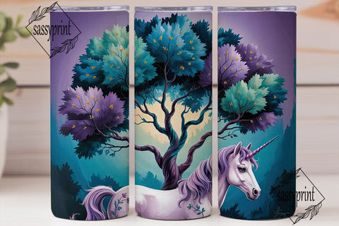 Magical Unicorn 20oz Tumbler Wrap Sublimation sassyprint 