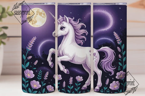 Magical Unicorn 20oz Tumbler Wrap Sublimation sassyprint 