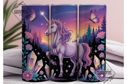 Magical Unicorn 20oz Tumbler Wrap Sublimation sassyprint 