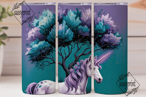 Magical Unicorn 20oz Tumbler Wrap Sublimation sassyprint 