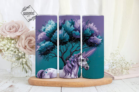 Magical Unicorn 20oz Tumbler Wrap Sublimation sassyprint 