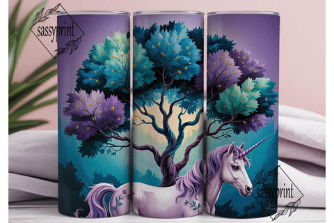 Magical Unicorn 20oz Tumbler Wrap Sublimation sassyprint 