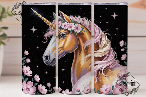 Magical Unicorn 20oz Tumbler Wrap Sublimation sassyprint 