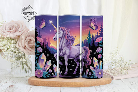 Magical Unicorn 20oz Tumbler Wrap Sublimation sassyprint 