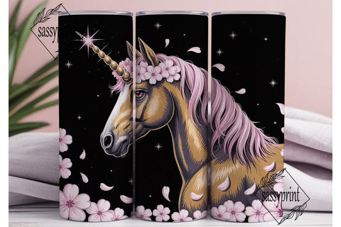 Magical Unicorn 20oz Tumbler Wrap Sublimation sassyprint 