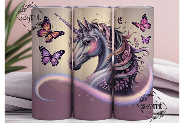 Magical Unicorn Butterfly 20oz Tumbler Sublimation sassyprint 