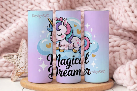 Magical Unicorn Dreamer 20oz Tumbler Sublimation DesignSVG 