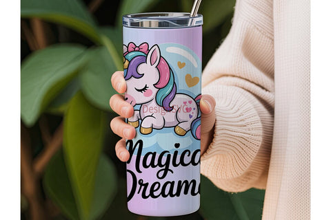Magical Unicorn Dreamer 20oz Tumbler Sublimation DesignSVG 