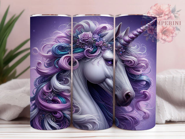 Magical Unicorn Purple Fantasy Tumbler, Purple Fantasy PNG, 20oz Sublimation Design, Magical Unicorn Cup, Cute Fantasy Tumbler, Glitter Unicorn Wrap, Mystical Creature Art Sublimation Li Zamperini 
