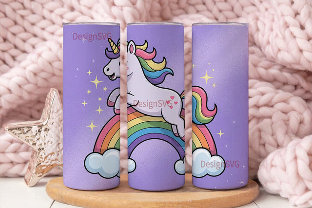 Magical Unicorn Rainbow 20oz Tumbler Sublimation DesignSVG 