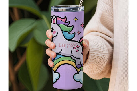 Magical Unicorn Rainbow 20oz Tumbler Sublimation DesignSVG 