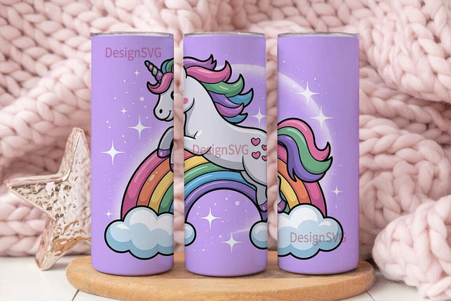 Magical Unicorn Rainbow 20oz Tumbler Sublimation DesignSVG 