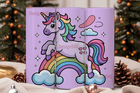 Magical Unicorn Rainbow 20oz Tumbler Sublimation DesignSVG 