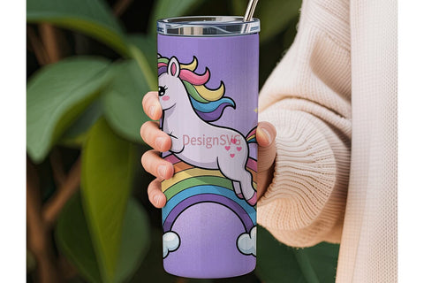 Magical Unicorn Rainbow 20oz Tumbler Sublimation DesignSVG 
