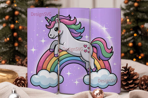 Magical Unicorn Rainbow 20oz Tumbler Sublimation DesignSVG 