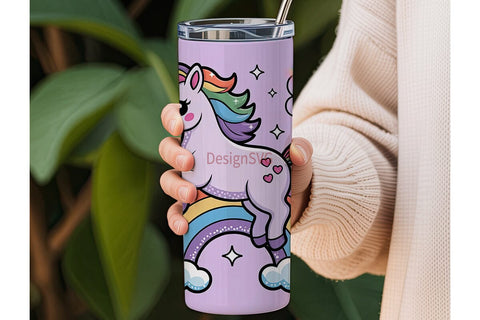 Magical Unicorn Rainbow 20oz Tumbler Sublimation DesignSVG 