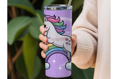 Magical Unicorn Rainbow 20oz Tumbler Sublimation DesignSVG 