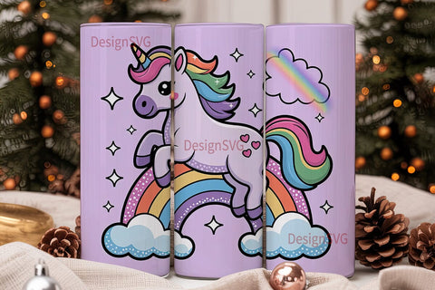 Magical Unicorn Rainbow 20oz Tumbler Sublimation DesignSVG 