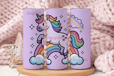 Magical Unicorn Rainbow 20oz Tumbler Sublimation DesignSVG 