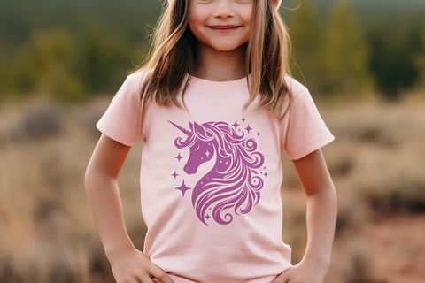 Magical Unicorn Silhouette SVG – Sparkling Fantasy Clipart SVG Tafti Art 