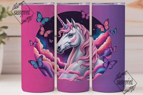 Magical Unicorn Tumbler Wrap PNG Sublimation sassyprint 