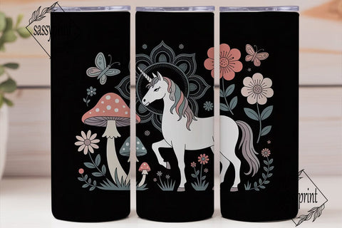 Magical Unicorn Tumbler Wrap PNG Sublimation sassyprint 