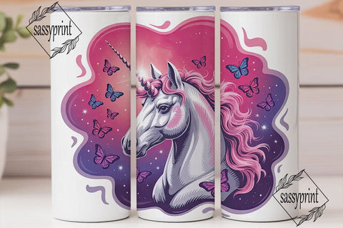 Magical Unicorn Tumbler Wrap PNG Sublimation sassyprint 