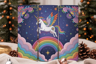 Magical Unicorn Tumbler Wrap Sublimation DesignSVG 