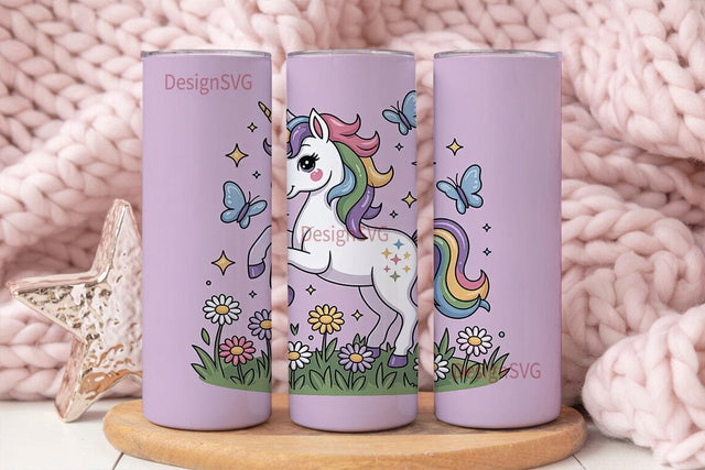 Magical Unicorn Tumbler Wrap Sublimation DesignSVG 