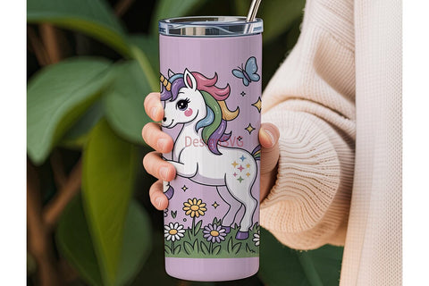 Magical Unicorn Tumbler Wrap Sublimation DesignSVG 
