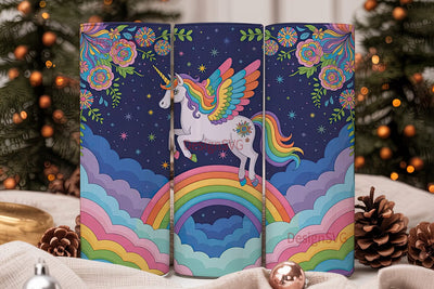 Magical Unicorn Tumbler Wrap Sublimation DesignSVG 
