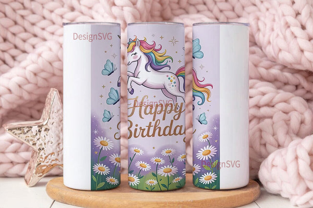 Magical Unicorn Tumbler Wrap Sublimation DesignSVG 