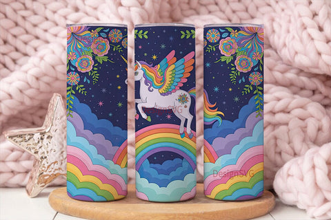 Magical Unicorn Tumbler Wrap Sublimation DesignSVG 