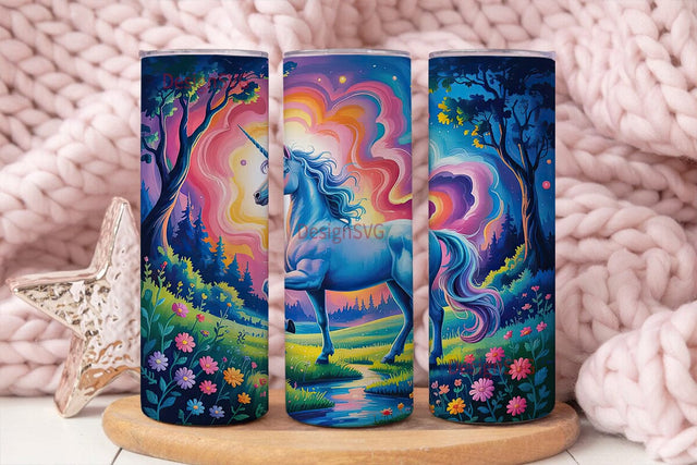 Magical Unicorn Tumbler Wrap Sublimation DesignSVG 