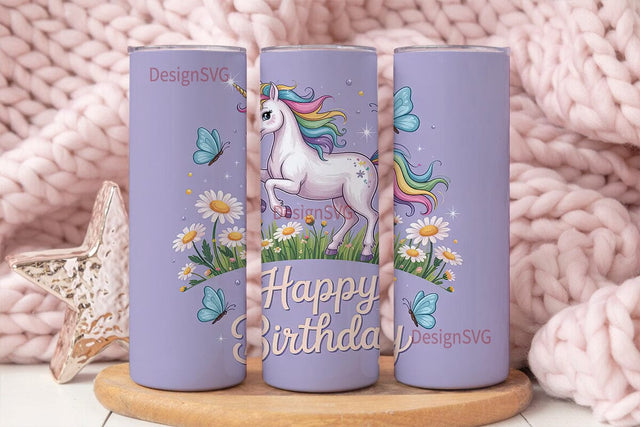 Magical Unicorn Tumbler Wrap Sublimation DesignSVG 