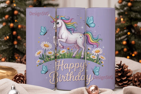 Magical Unicorn Tumbler Wrap Sublimation DesignSVG 