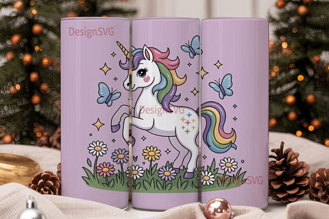 Magical Unicorn Tumbler Wrap Sublimation DesignSVG 